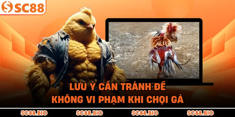 Lưu ý cần tránh để không vi phạm khi chọi gà